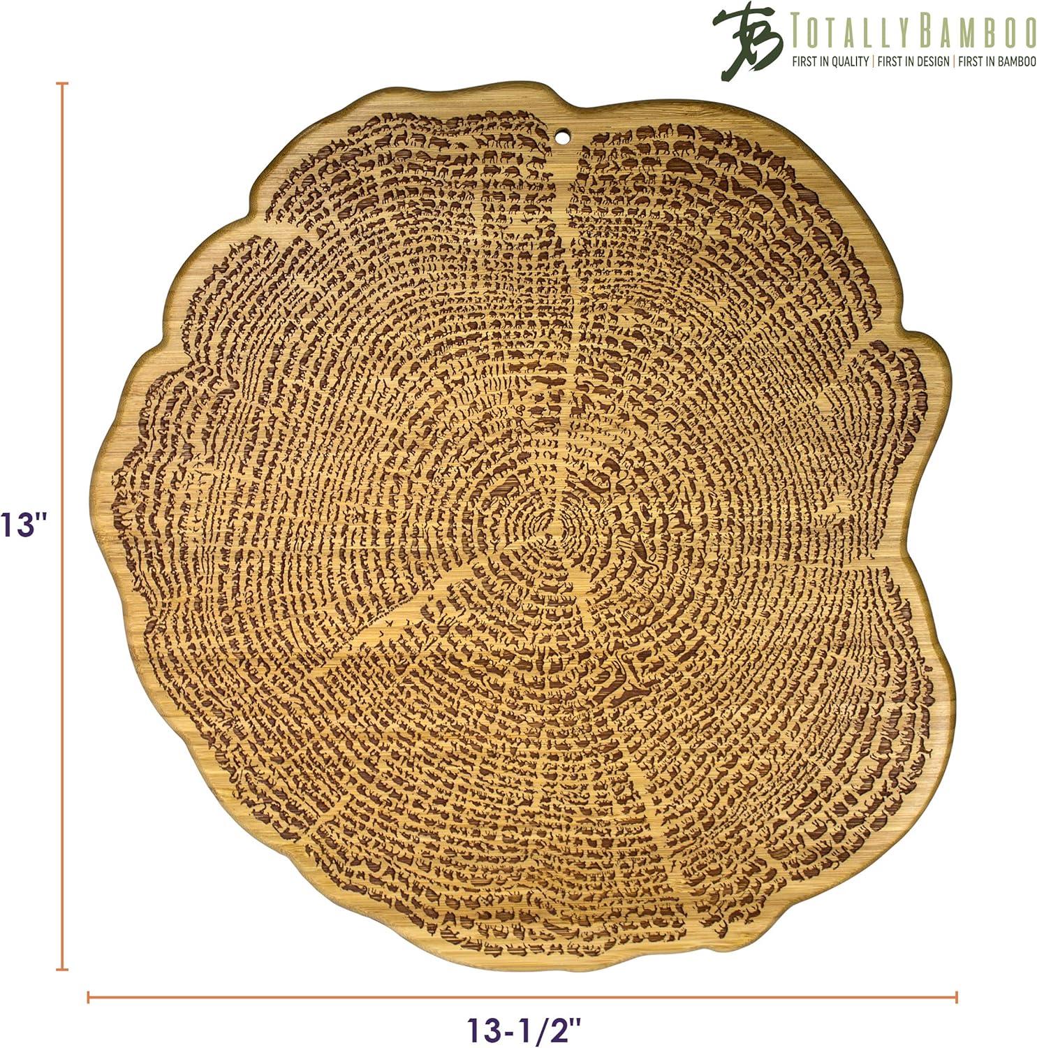 imageTotally Bamboo Tree of Life Bamboo Serving and Cutting Board with LaserEngraved Animal Artwork