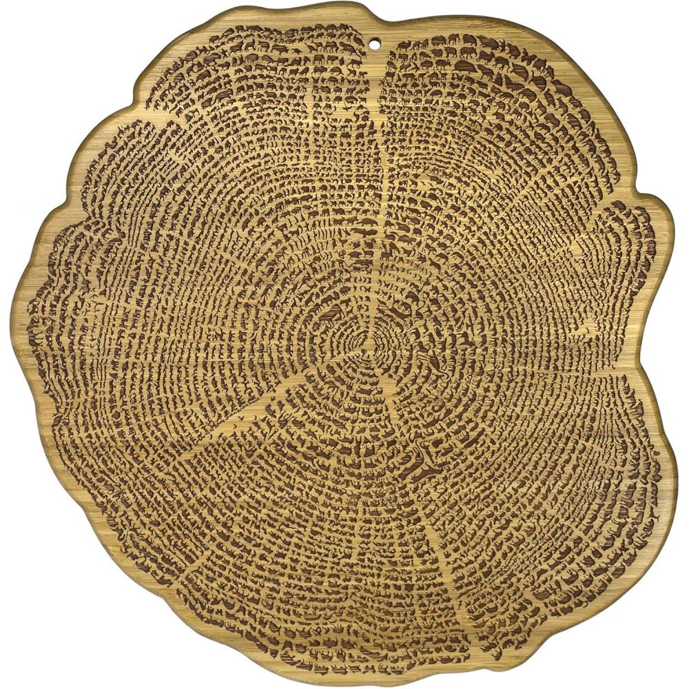 imageTotally Bamboo Tree of Life Bamboo Serving and Cutting Board with LaserEngraved Animal Artwork