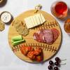 Totally Bamboo Basketball Shaped Bamboo Wood Cutting Board and Charcuterie Board, Great Gift for Basketball Fans(Baseball)
