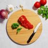Totally Bamboo Basketball Shaped Bamboo Wood Cutting Board and Charcuterie Board, Great Gift for Basketball Fans(Baseball)