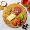 Totally Bamboo Basketball Shaped Bamboo Wood Cutting Board and Charcuterie Board, Great Gift for Basketball Fans(Basketball)