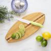 Totally Bamboo Lil’ Surfer Surfboard Shaped Bamboo Serving and Cutting Board, 14-1/2″ x 6(14″L x 6″W)