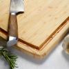 Totally Bamboo Malibu Bamboo Cutting Board with Juice Groove, 18″ x 12″, Natural(Vertical Grain)