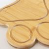 Totally Bamboo Paw Shaped Cutting Board – Bamboo Wood Charcuterie and Cheese Board with Juice Grooves, Fun Serving Board and Gift for Dog and Cat Lovers, 11 x 10 Inches(11″L x 10″W)