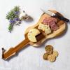 Totally Bamboo Rock & Branch Series Shiplap Ukulele Shaped Wood Serving and Cutting Board | Great for Wall Art