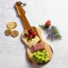 Totally Bamboo Rock & Branch Series Shiplap Ukulele Shaped Wood Serving and Cutting Board | Great for Wall Art