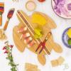 Totally Bamboo Sea Turtle Shaped Cutting Board and Charcuterie Serving Tray, Great for Wall Display(11″L x 15″W)
