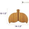 Totally Bamboo Whale Tail Shaped Bamboo Serving and Cutting Board, 14-1/2″ x 10-1/2″(14″L x 10.5″W)