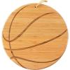 Totally Bamboo Basketball Shaped Bamboo Wood Cutting Board and Charcuterie Board, Great Gift for Basketball Fans(Basketball)