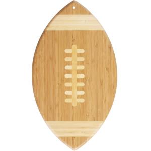 Totally Bamboo Basketball Shaped Bamboo Wood Cutting Board and Charcuterie Board, Great Gift for Basketball Fans(Football)