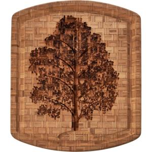 Totally Bamboo Family Tree Bamboo Carving Board with Etched Juice Groove, 19-1/2″ x 15-3/4″ x 1″(Family Tree)