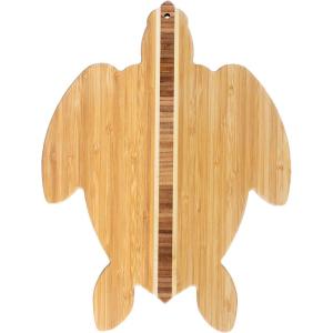 Totally Bamboo Sea Turtle Shaped Cutting Board and Charcuterie Serving Tray, Great for Wall Display(11″L x 15″W)