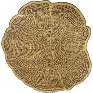 Totally Bamboo Tree of Life Bamboo Serving and Cutting Board with Laser-Engraved Animal Artwork