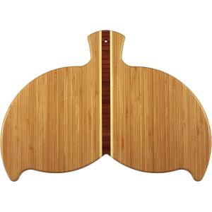 Totally Bamboo Whale Tail Shaped Bamboo Serving and Cutting Board, 14-1/2″ x 10-1/2″(14″L x 10.5″W)