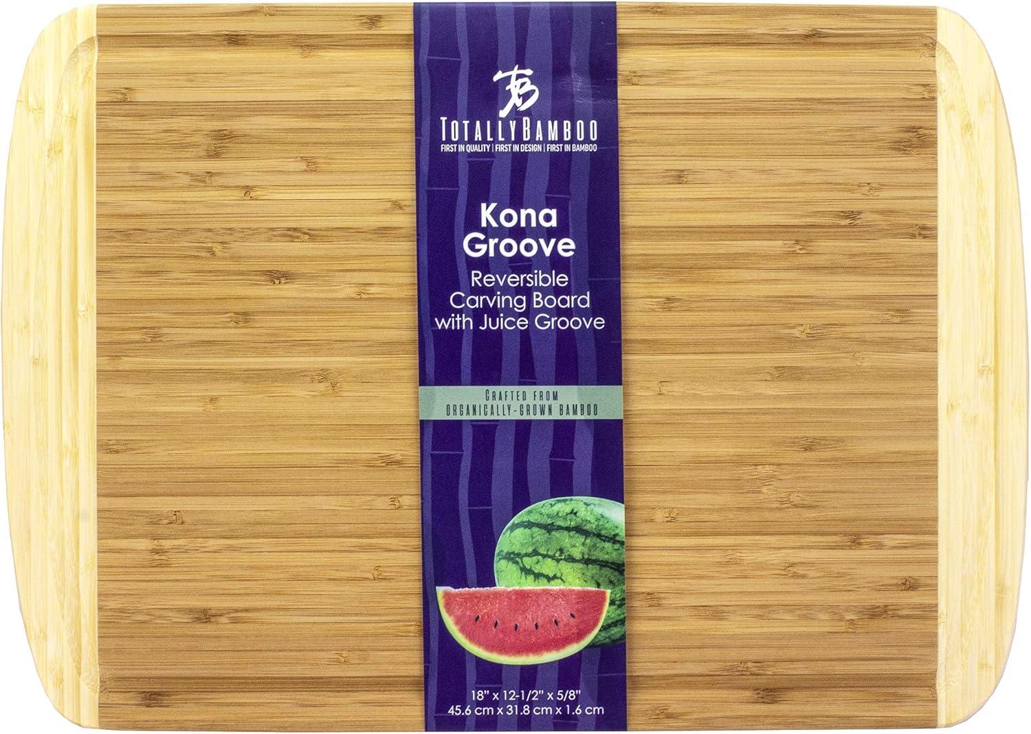 imageTotally Bamboo Kona Groove Bamboo Carving amp Cutting Board 18 x 1212Kona Groove 18 x 125
