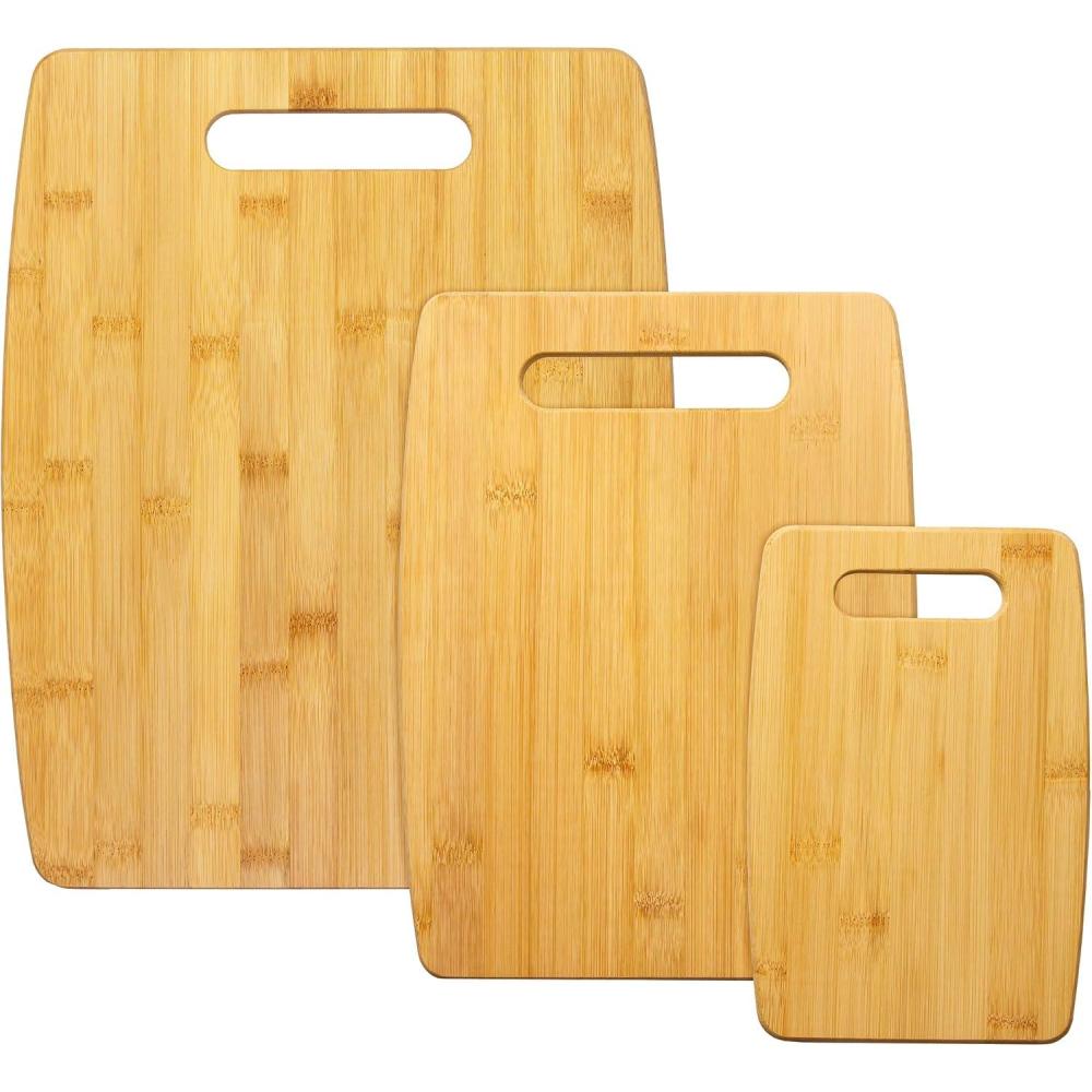 imageTotally Bamboo 3Piece Cutting Board Set 3 Assorted Sizes of Bamboo Wood Cutting Boards for Kitchen