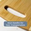 Totally Bamboo 2-Piece Cutting Board Set; 2 Assorted Sizes of Bamboo Wood Cutting Boards for Kitchen(13″ x 9-1/2″ and 11″ x 8-1/2″)