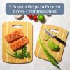 Totally Bamboo 2-Piece Cutting Board Set; 2 Assorted Sizes of Bamboo Wood Cutting Boards for Kitchen(13″ x 9-1/2″ and 11″ x 8-1/2″)