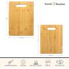 Totally Bamboo 2-Piece Cutting Board Set; 2 Assorted Sizes of Bamboo Wood Cutting Boards for Kitchen(Brown)