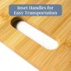 Totally Bamboo 2-Piece Cutting Board Set; 2 Assorted Sizes of Bamboo Wood Cutting Boards for Kitchen(Brown)