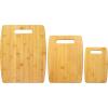 Totally Bamboo 3-Piece Cutting Board Set; 3 Assorted Sizes of Bamboo Wood Cutting Boards for Kitchen
