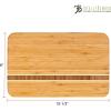 Totally Bamboo Aruba Bamboo Serving and Cutting Board, 12-1/2″ x 8″(12.5″L x 8″W)