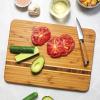 Totally Bamboo Aruba Bamboo Serving and Cutting Board, 12-1/2″ x 8″(15″L x 11″W)