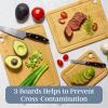Totally Bamboo Cutting Boards for Kitchen with Juice Groove, Set of 3 – Bamboo Wood Cutting Board Set in Small, Medium & Large Sizes