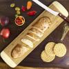 Totally Bamboo Palaoa Bread Serving & Cutting Board, Great for Charcuterie and Appetizer Spreads, 23″ x 6″(Natural Two Tone)