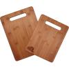 Totally Bamboo 2-Piece Cutting Board Set; 2 Assorted Sizes of Bamboo Wood Cutting Boards for Kitchen(Lemon)