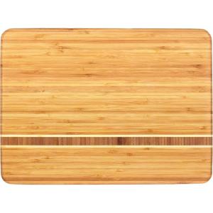 Totally Bamboo Aruba Bamboo Serving and Cutting Board, 12-1/2″ x 8″(15″L x 11″W)