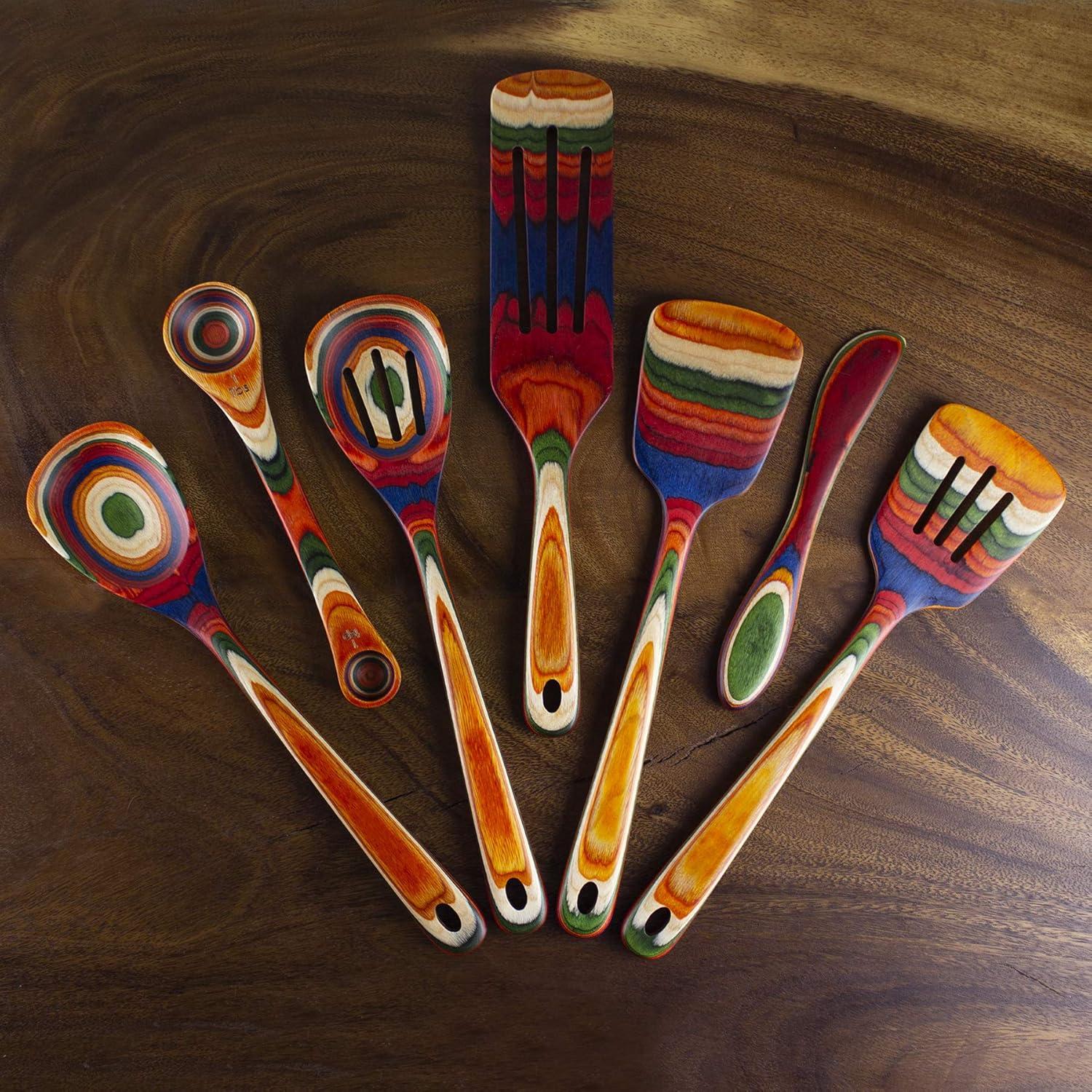 imageTotally Bamboo Baltique Marrakesh Collection Cheese Spreader Knife in Colored Birch Wood