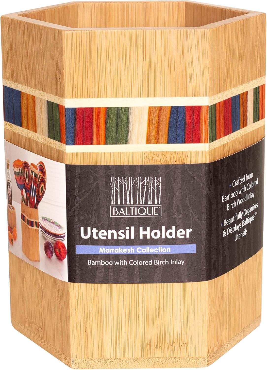 imageTotally Bamboo Baltique Marrakesh Collection Kitchen Utensil Holder Large Cooking Utensil Crock for CountertopMarrakesh