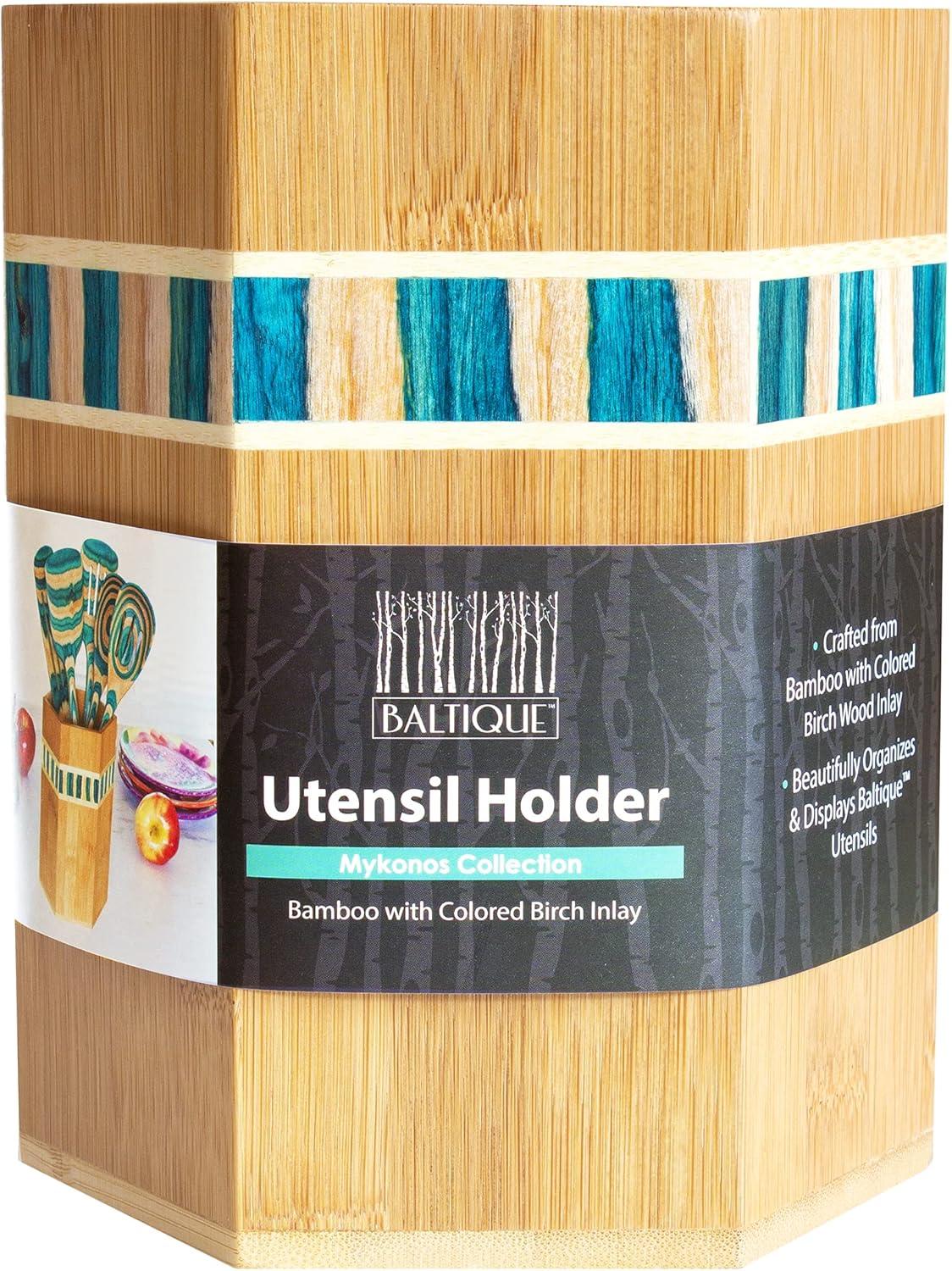 imageTotally Bamboo Baltique Marrakesh Collection Kitchen Utensil Holder Large Cooking Utensil Crock for CountertopMykonos