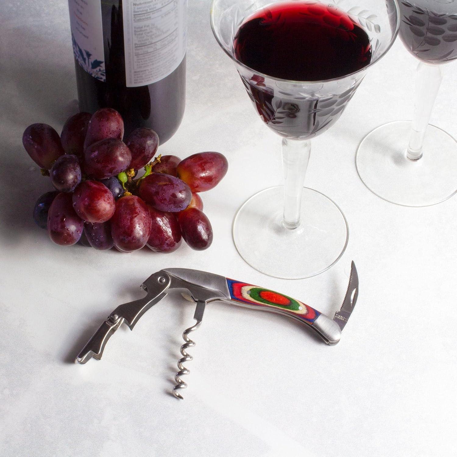 imageTotally Bamboo Baltique Marrakesh Collection Wine Bottle Stopper Multicolor LeakProof and Reusable Wine Saver Preserves Beverage FreshnessBottle Opener