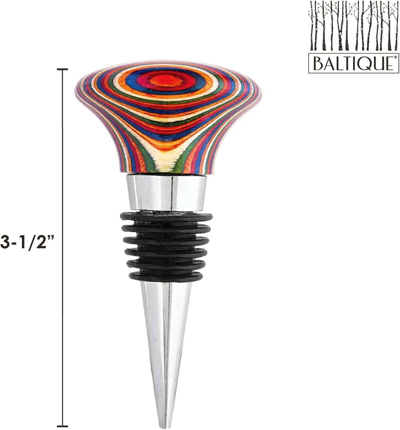 imageTotally Bamboo Baltique Marrakesh Collection Wine Bottle Stopper Multicolor LeakProof and Reusable Wine Saver Preserves Beverage FreshnessBottle Stopper
