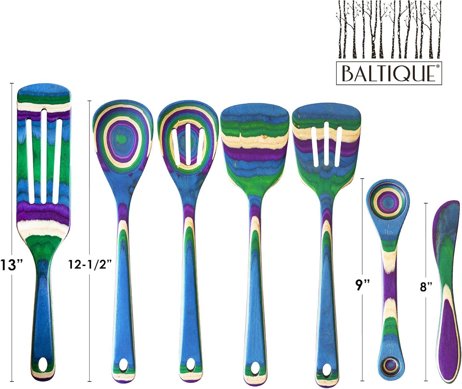 imageTotally Bamboo Baltique Mumbai Collection 2in1 Wooden Measuring Spoon with Tablespoon and Teaspoon Measurements7Pc Set