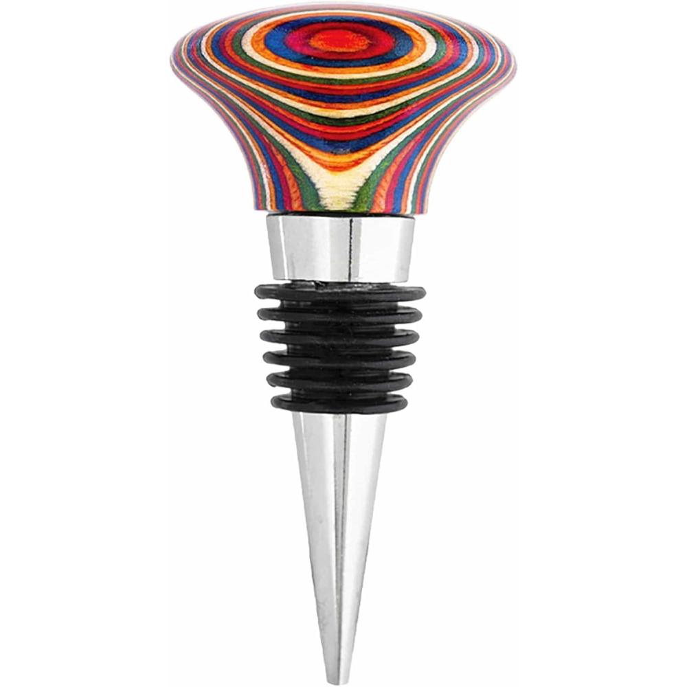 imageTotally Bamboo Baltique Marrakesh Collection Wine Bottle Stopper Multicolor LeakProof and Reusable Wine Saver Preserves Beverage FreshnessBottle Stopper