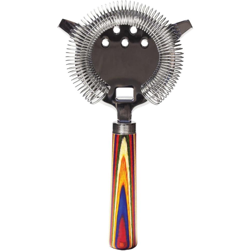 imageTotally Bamboo Baltique Marrakesh Collection Wine Bottle Stopper Multicolor LeakProof and Reusable Wine Saver Preserves Beverage FreshnessCocktail Strainer