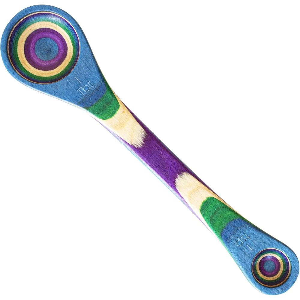 imageTotally Bamboo Baltique Mumbai Collection 2in1 Wooden Measuring Spoon with Tablespoon and Teaspoon Measurements2in1 Measuring Spoon
