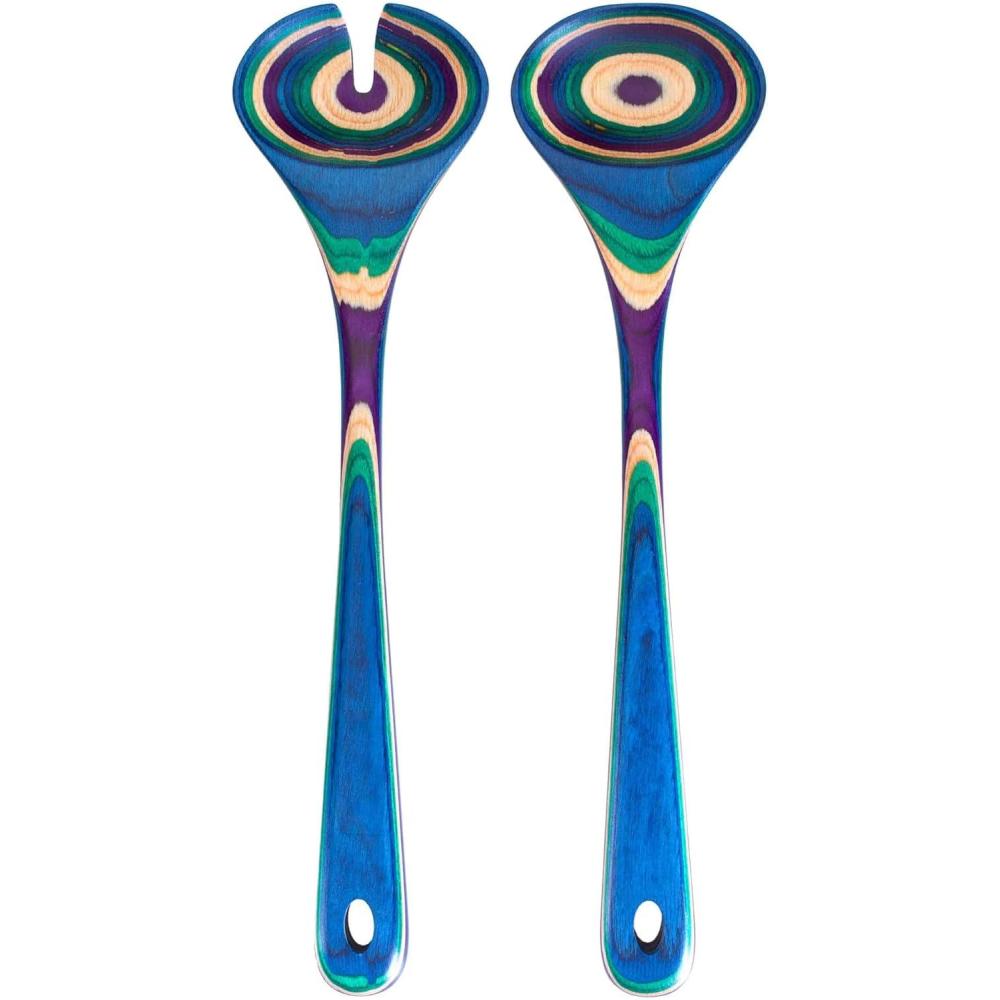imageTotally Bamboo Baltique Mumbai Collection 2in1 Wooden Measuring Spoon with Tablespoon and Teaspoon MeasurementsSalad Servers