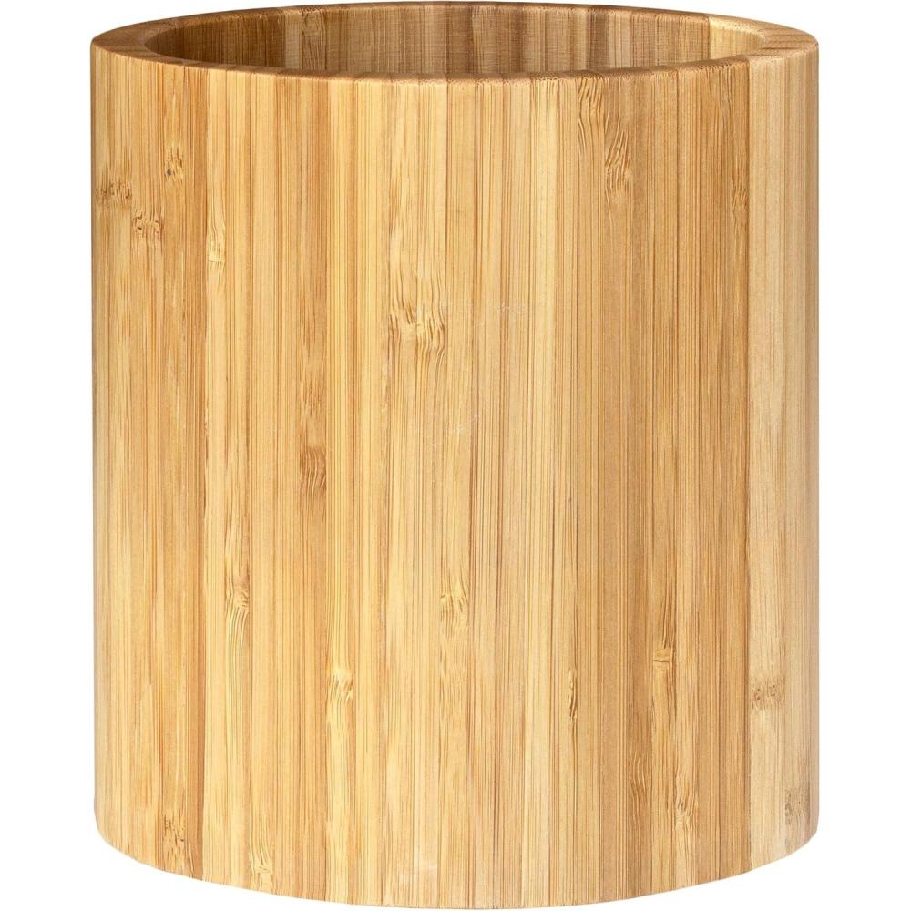 imageTotally Bamboo Oval Shaped Bamboo Kitchen Utensil Holder 6 x 4 x 7