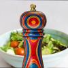 Baltique Marrakesh Pepper Grinder – 8 Inch Colorful Wooden Pepper Mill with Adjustable Stainless Steel Grinding Mechanism – Manual Wood Pepper Grinder for Kitchen or Table Use(Montego Bay)