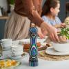 Baltique Marrakesh Pepper Grinder – 8 Inch Colorful Wooden Pepper Mill with Adjustable Stainless Steel Grinding Mechanism – Manual Wood Pepper Grinder for Kitchen or Table Use(Mumbai)