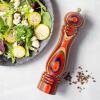 Baltique Marrakesh Pepper Grinder – 8 Inch Colorful Wooden Pepper Mill with Adjustable Stainless Steel Grinding Mechanism – Manual Wood Pepper Grinder for Kitchen or Table Use(Marrakesh)