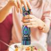 Baltique Marrakesh Pepper Grinder – 8 Inch Colorful Wooden Pepper Mill with Adjustable Stainless Steel Grinding Mechanism – Manual Wood Pepper Grinder for Kitchen or Table Use(Mumbai)