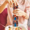 Baltique Marrakesh Pepper Grinder – 8 Inch Colorful Wooden Pepper Mill with Adjustable Stainless Steel Grinding Mechanism – Manual Wood Pepper Grinder for Kitchen or Table Use(Montego Bay)