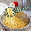 Baltique Mumbai Collection Wooden Spaghetti Spoon – 12.5″ Pasta Server with Teeth, Colorful Birch Wood Utensil for Portioning, Stirring & Serving Noodles(Mykonos)