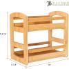 Totally Bamboo 2 Shelf Spice Caddy, Organizer Rack for Kitchen Countertop or Cupboard