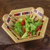 Totally Bamboo Baltique Marrakesh Collection 14″ Salad Serving Bowl with Salad Hands, Bamboo and Colored Birch Wood(Marrakesh)